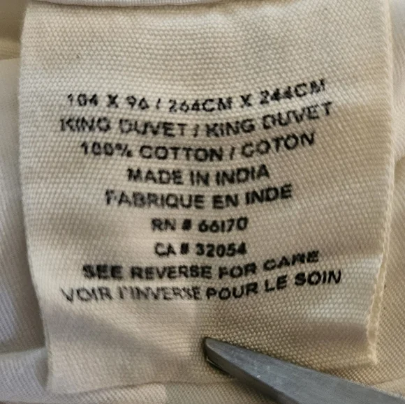 Anthropologie Vintage Ibbie Collection Flower Blooms Duvet Cover King - Picture 7 of 9